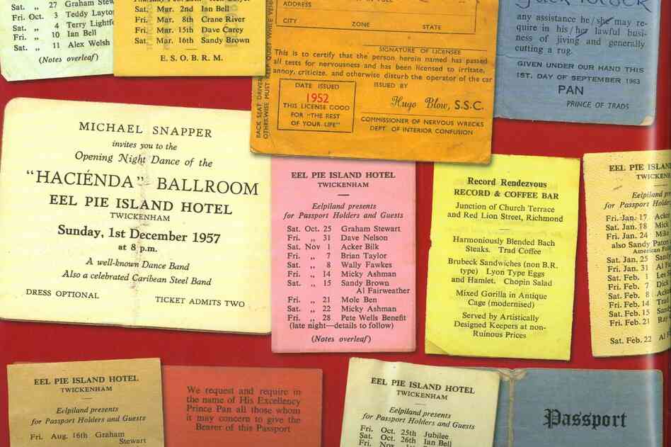 A collection of Eel Pie Island "passports."