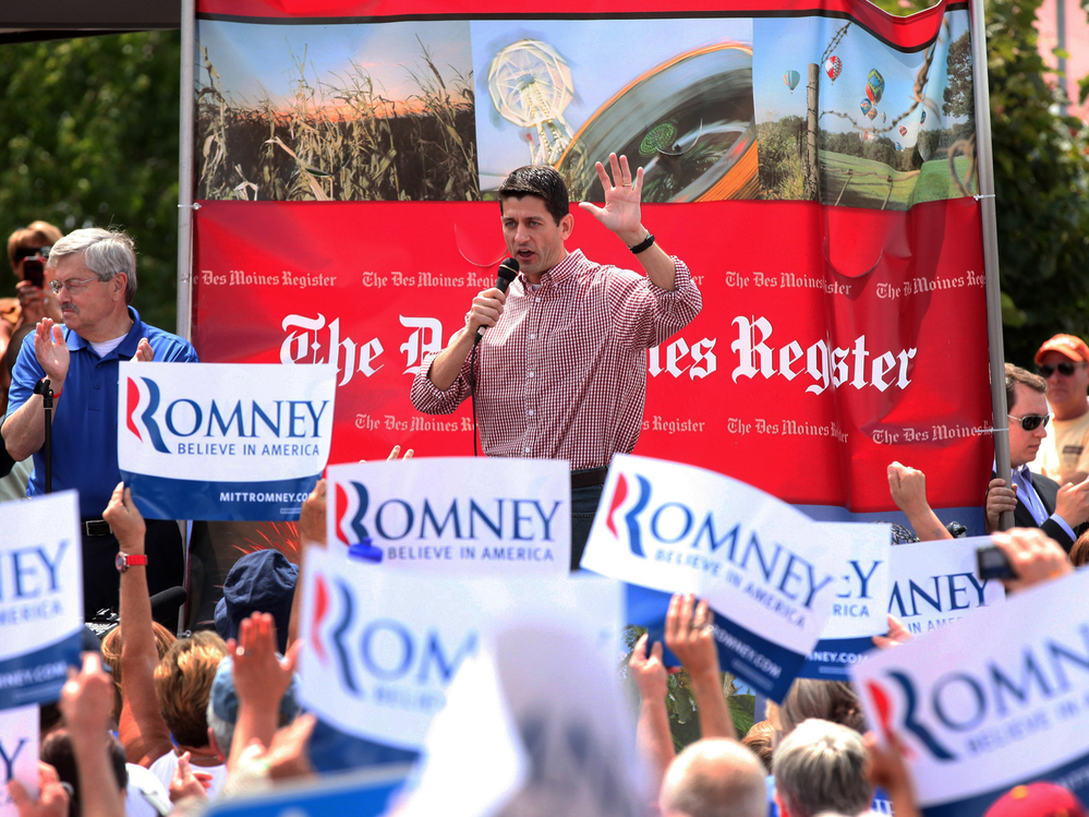 Rep. Paul Ryan at the Iowa State Fair in Des Moines on Monday.