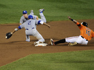 Baltimore Orioles center fielder Adam Jones is out at second against Kansas City Royals shortstop Alcides Escobar. Despite less-than-stellar statistics, the Orioles are contenders in the American League wild-card race. Baltimore Orioles center fielder Adam Jones is out at second against Kansas City Royals shortstop Alcides Escobar. Despite less-than-stellar statistics, the Orioles are contenders in the American League wild-card race.