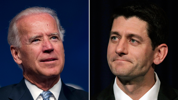Vice President Joe Biden and Wisconsin Rep. Paul Ryan. (AP)