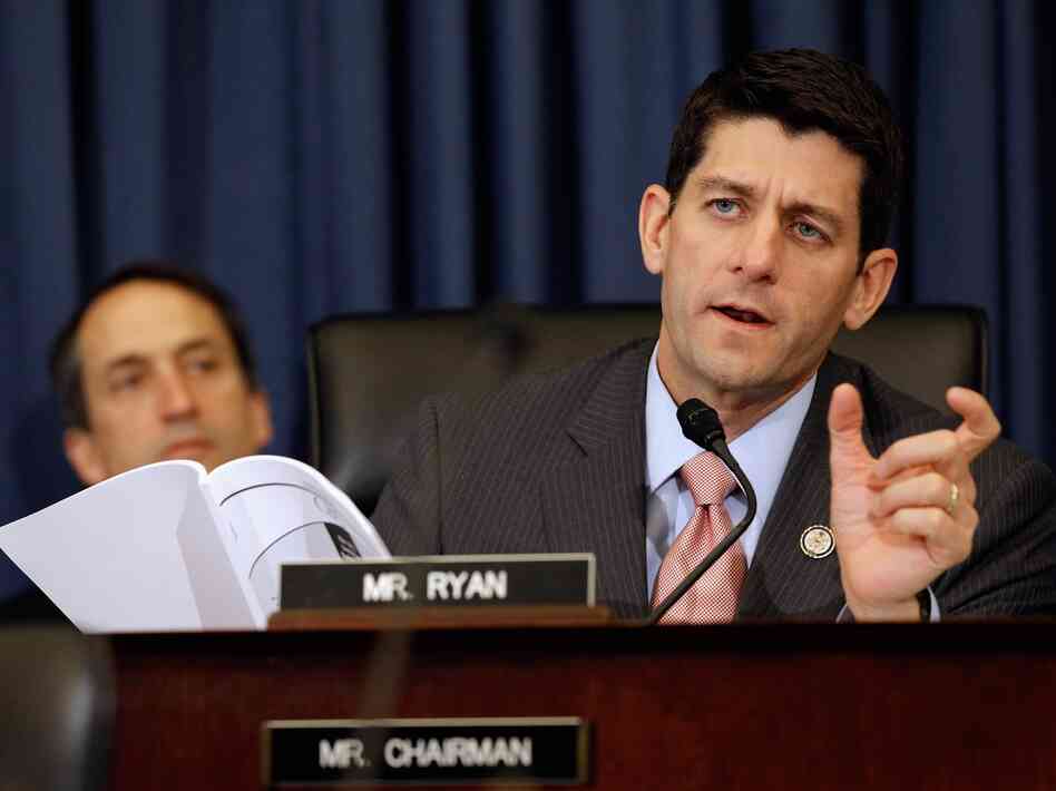 House Budget Committee Chairman Paul Ryan, R-WI, questions Congressional Budget Office Director Douglas Elmendorf during a hearing on Capitol Hill on June 6 in Washington, D.C.