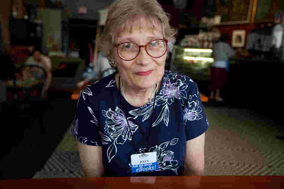 Joan Kaeding is a reference assistant at the Oshkosh Public Library. NPR talked to her at New Moon Cafe in downtown Oshkosh. She says she's fielding lots of questions at the library about the new health care law. Joan Kaeding is a reference assistant at the Oshkosh Public Library. NPR talked to her at New Moon Cafe in downtown Oshkosh. She says she's fielding lots of questions at the library about the new health care law.