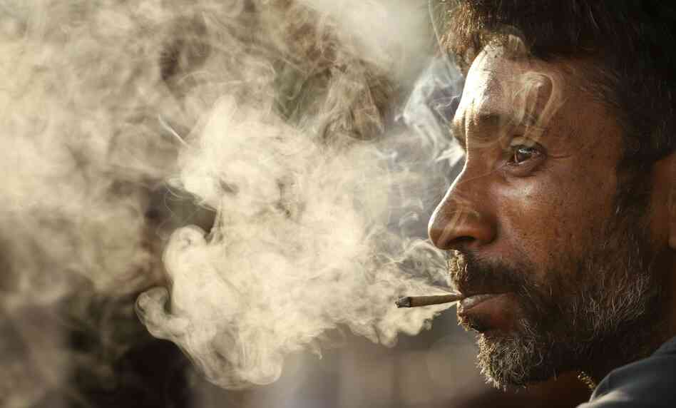 A man smokes a bidi on "No Tobacco Day," May 31, in Allahabad, India. These small, hand-rolled cigarettes are popular in India and Bangladesh because they are far cheaper than regular cigarettes. A man smokes a bidi on "No Tobacco Day," May 31, in Allahabad, India. These small, hand-rolled cigarettes are popular in India and Bangladesh because they are far cheaper than regular cigarettes.