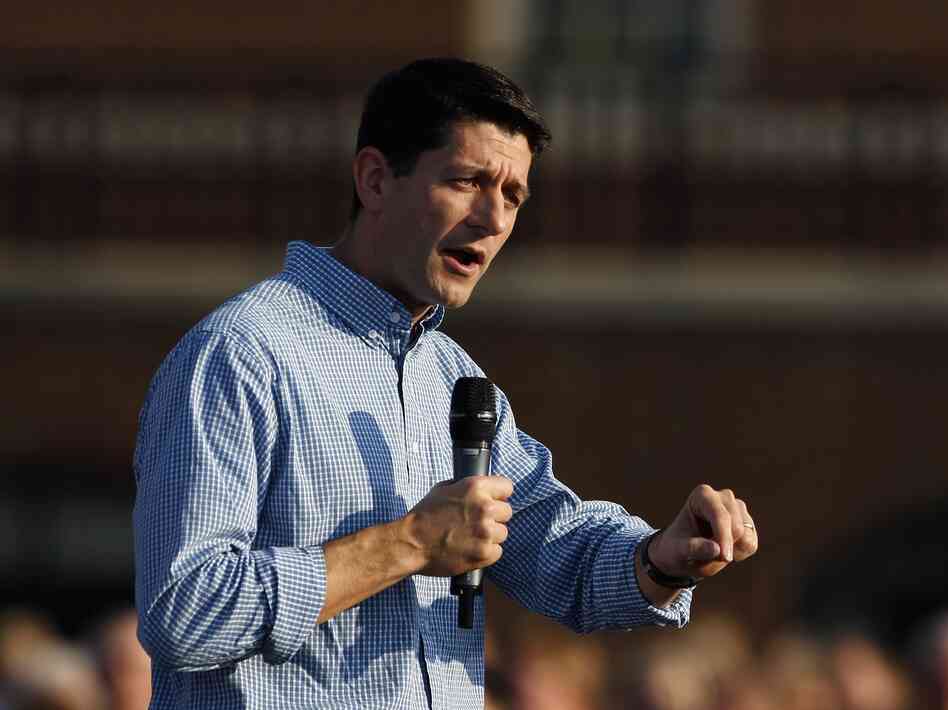 Republican vice presidential candidate Paul Ryan speaks at a campaign event at Miami University on August 15 in Oxford, Ohio.