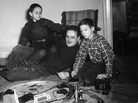 Abel Meeropol watches as his sons, Robert and Michael, play with a train set. Abel Meeropol watches as his sons, Robert and Michael, play with a train set.