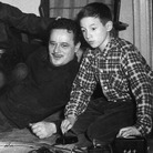 Abel Meeropol watches as his sons, Robert and Michael, play with a train set. Abel Meeropol watches as his sons, Robert and Michael, play with a train set.