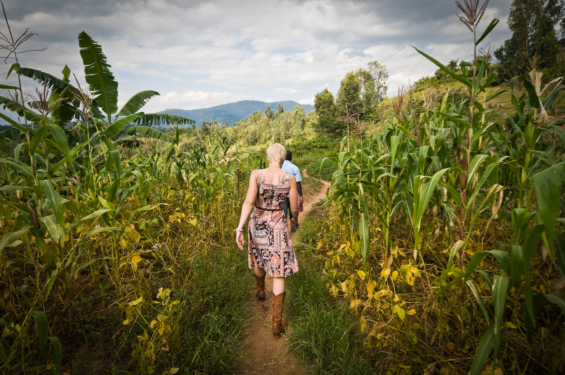After the genocide in 1994, Rwanda's coffee industry privatized, and the farmers learned to produce premium coffee. Now their beans are sought by coffee buyers and gurus around the world. Here, Sarah Kluth, a buyer from Intelligentsia Coffee & Tea in the U.S., visits a washing station in western Rwanda.