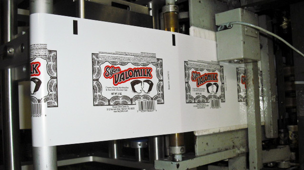 More than one million Valomilk packs pass through the Russell Sifers Candy Company's wrapping machine each year.