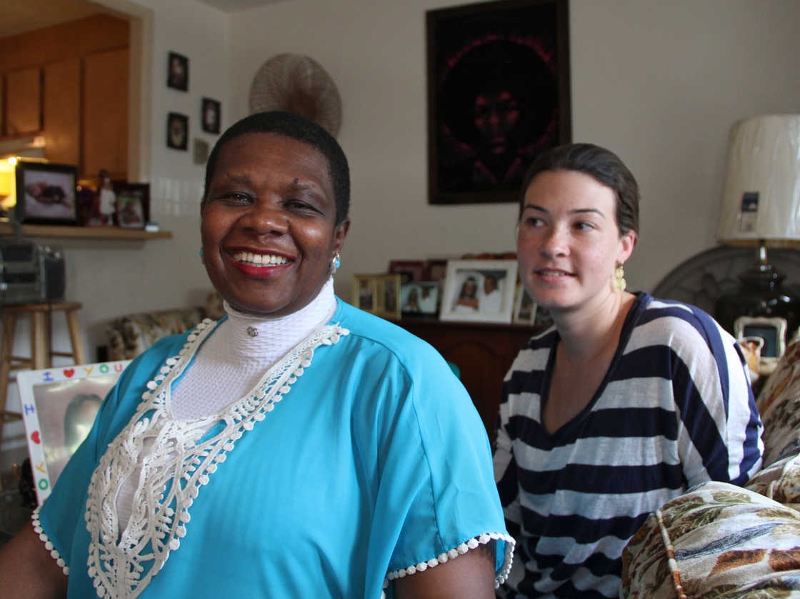 Ruth "Margo" Gee (left) is hopeful that her brother, Tyrone Jones, convicted of murder as a juvenile, will soon be freed from prison. Lawyer Charlotte Whitmore is helping her.