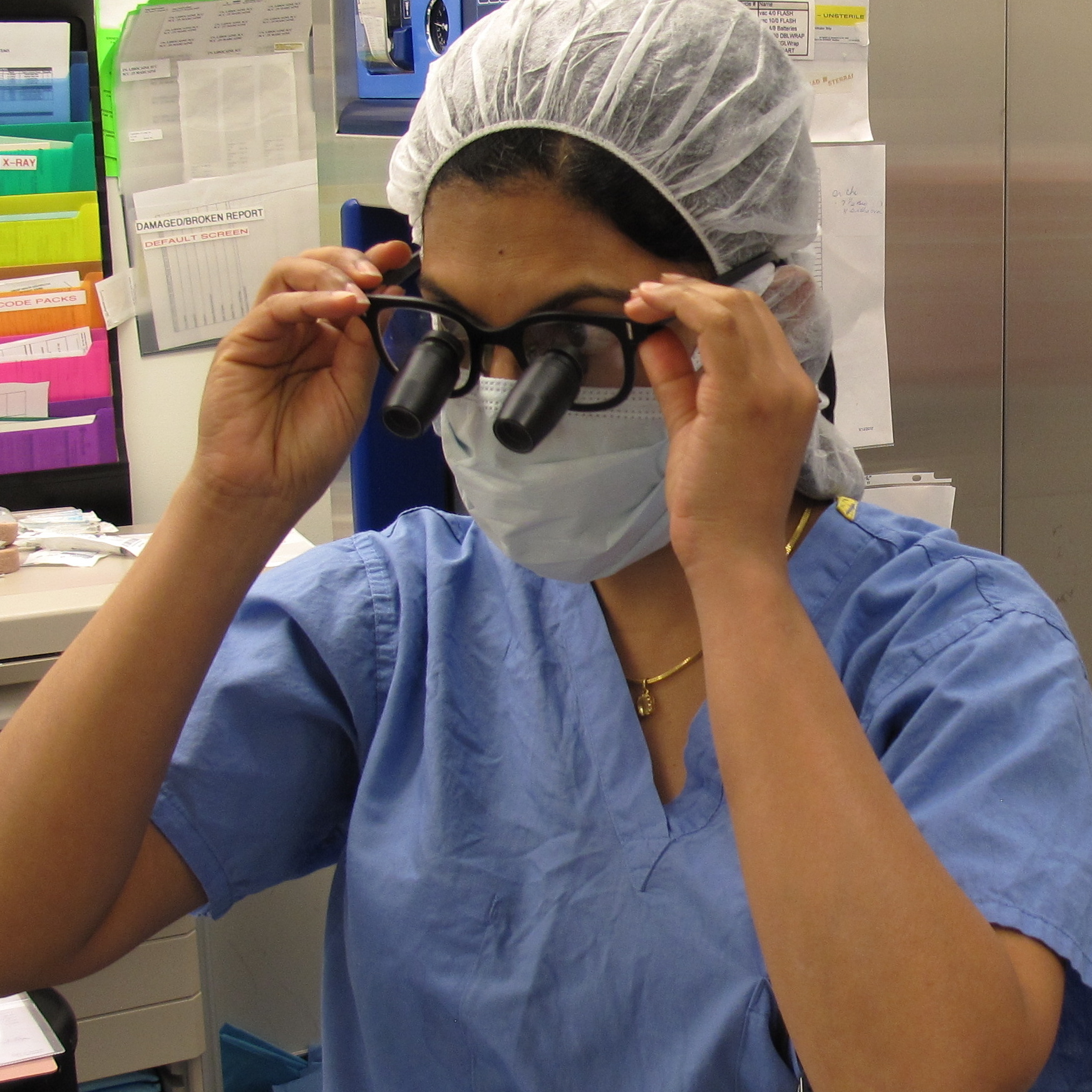 Divya Singh in the operating room.