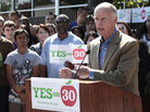 California Gov. Jerry Brown, speaking in Sacramento on Wednesday, advocates a ballot initiative that would increase sales and income taxes. Several states have measures on the November ballot that seek to plug deficits by raising taxes. California Gov. Jerry Brown, speaking in Sacramento on Wednesday, advocates a ballot initiative that would increase sales and income taxes. Several states have measures on the November ballot that seek to plug deficits by raising taxes.