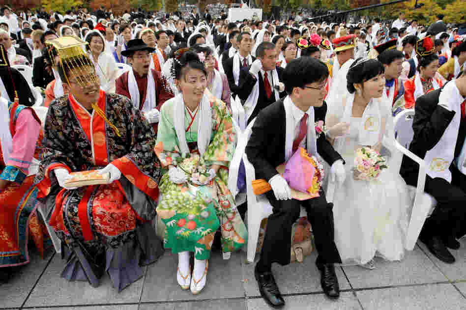 Couples from around the world participated in the mass wedding ceremony.