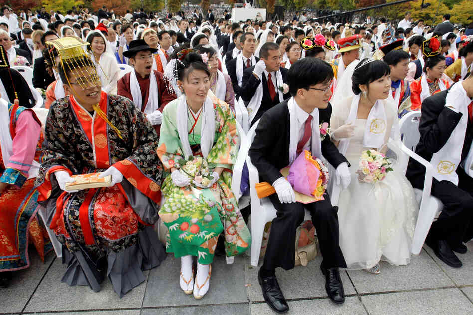 Couples from around the world participated in the mass wedding ceremony.