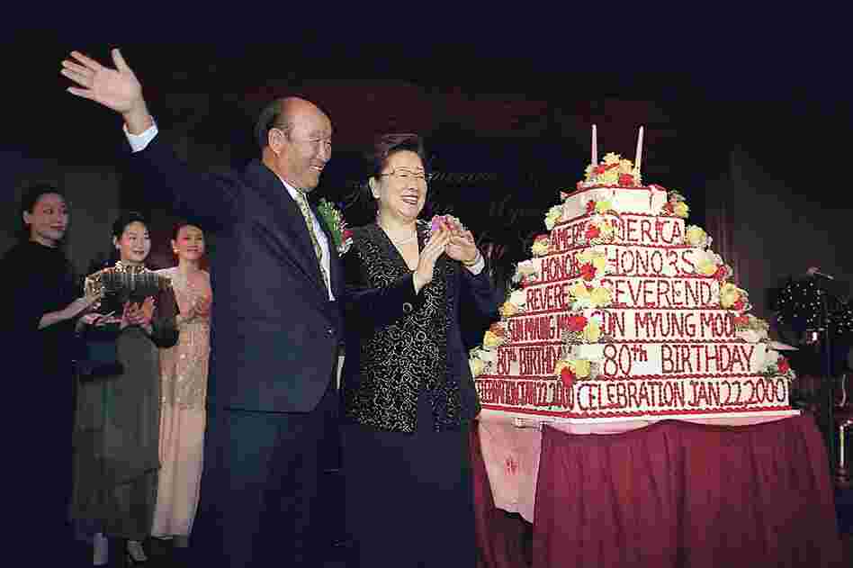 Moon celebrates his 80th birthday in 2000 in Washington, D.C. Religious leaders, diplomats and friends from 150 nations marked the occasion.