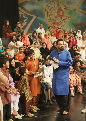 Aamir Liaquat, 41, is one of Pakistan's most famous and controversial TV hosts. During the holy month of Ramadan, he broadcasts live for 11 hours a day while fasting and drawing record audiences. Back in 2008, remarks he made about a religious minority in Pakistan were followed by a wave of deadly violence. He was fired and recently rehired.