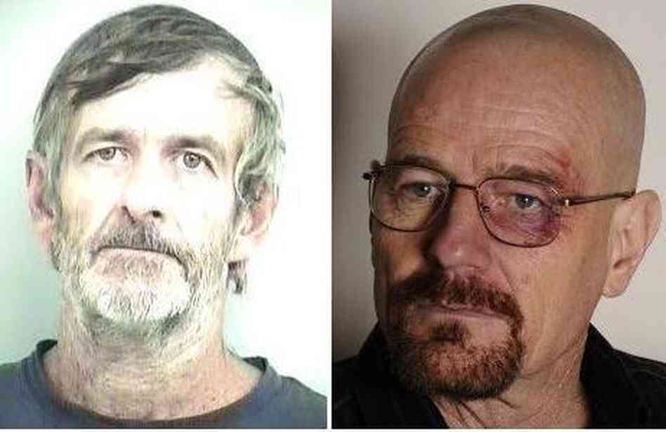"Real" Walter White is at left. "TV Walter" is at right. "Real" Walter White is at left. "TV Walter" is at right.