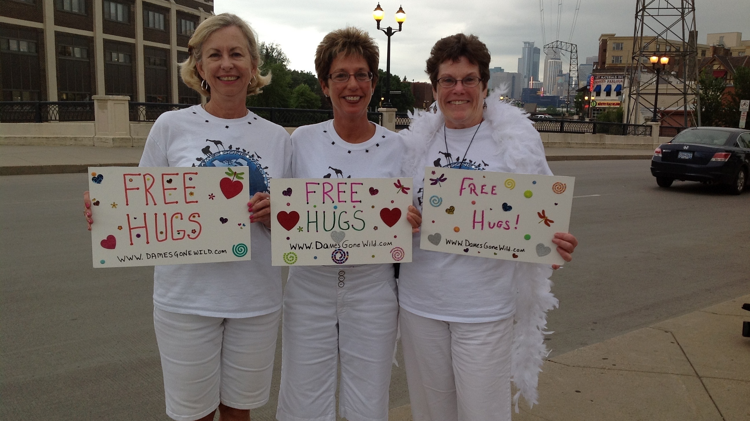The women of Dames Gone Wild: Carol Hasbrouck, Sharon Saraga and Joyce Claflin.