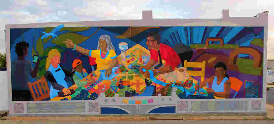 A Mid America mural in Newton, Kan.