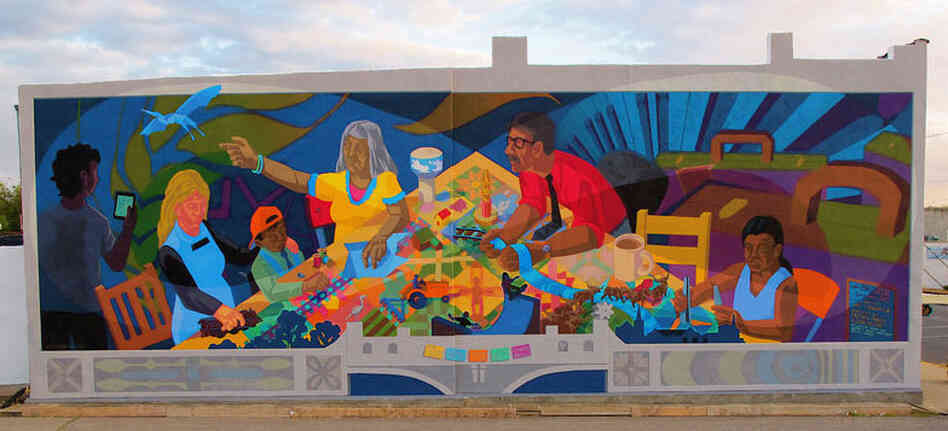 A Mid America mural in Newton, Kan.