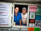 Patricia and Steven Cumber run the Food Tailor food truck in downtown Oshkosh, Wis. It's their primary source of income after Steven lost his job as a welder. Patricia and Steven Cumber run the Food Tailor food truck in downtown Oshkosh, Wis. It's their primary source of income after Steven lost his job as a welder.