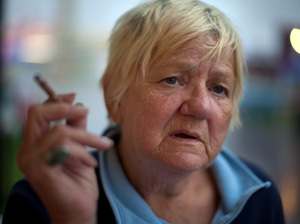 Judith Koeppl runs Judy's South of the Border "diner on wheels" at the Winnebago County Fair.