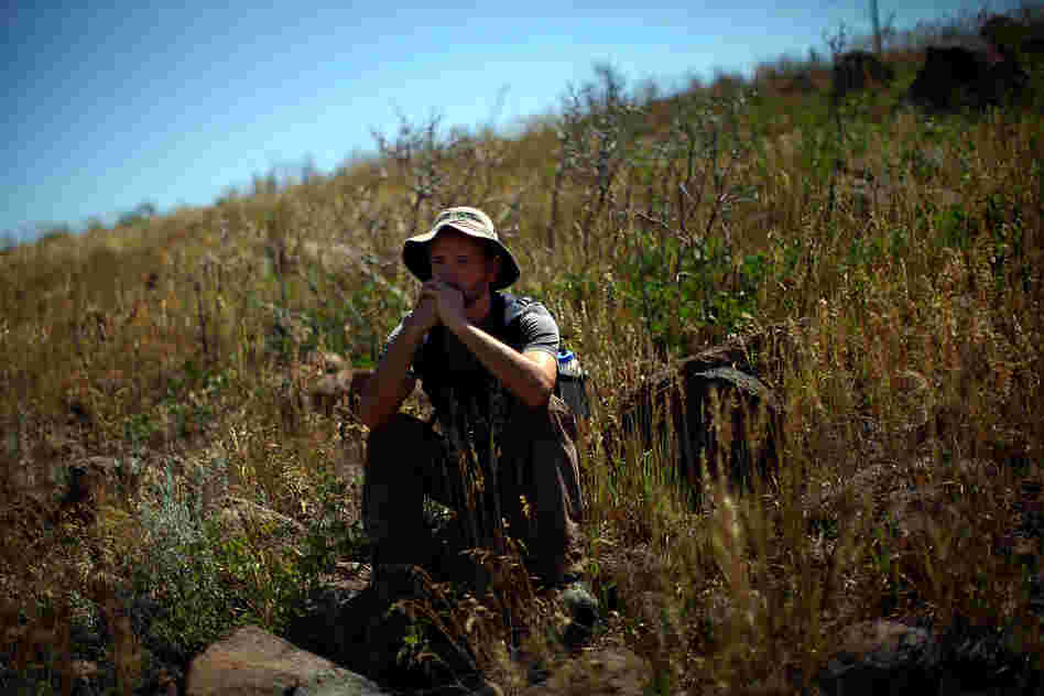 Castro sits in a field that used to be forested by Ponderosa pine trees in the Dome Wilderness, an area adjacent to Bandelier.