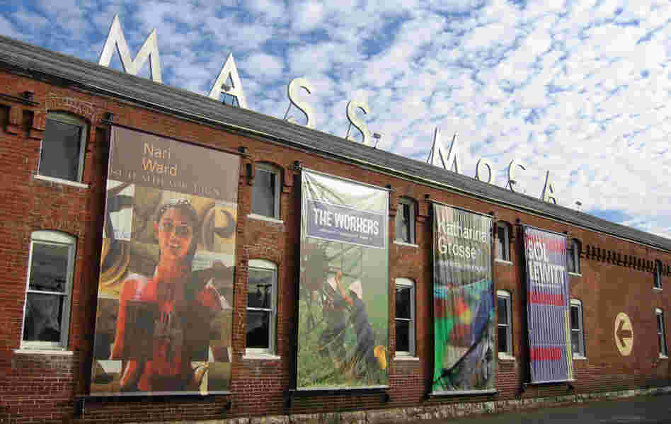 In a valley at the foot of the Berkshire Mountains, a struggling industrial town is trying to make an artistic comeback. North Adams is now home to MASS MoCA, one of the largest museums of contemporary art in the world — housed in 26 former factory buildings. In a valley at the foot of the Berkshire Mountains, a struggling industrial town is trying to make an artistic comeback. North Adams is now home to MASS MoCA, one of the largest museums of contemporary art in the world — housed in 26 former factory buildings.