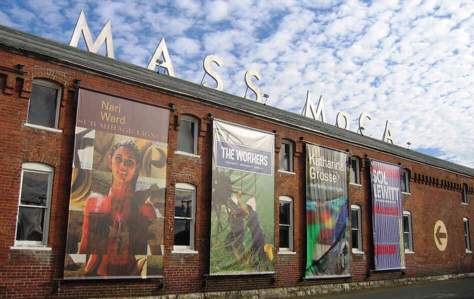 In a valley at the foot of the Berkshire Mountains, a struggling industrial town is trying to make an artistic comeback. North Adams is now home to MASS MoCA, one of the largest museums of contemporary art in the world — housed in 26 former factory buildings. In a valley at the foot of the Berkshire Mountains, a struggling industrial town is trying to make an artistic comeback. North Adams is now home to MASS MoCA, one of the largest museums of contemporary art in the world — housed in 26 former factory buildings.