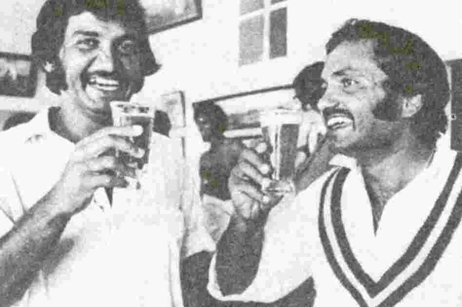 Pakistani cricket batsman Sadiq Muhammad (left) and former Pakistani cricket captain Mushtaq Muhammad share a beer in Sydney in 1977. Later that year, alcohol would become illegal for Muslims in Pakistan.