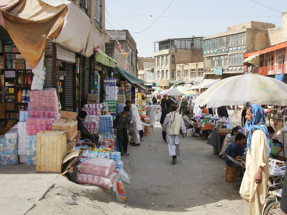 Afghanistan's economy still struggles, but years of Western assistance have helped keep markets well-stocked, like the Old City Bazaar in downtown Kabul.