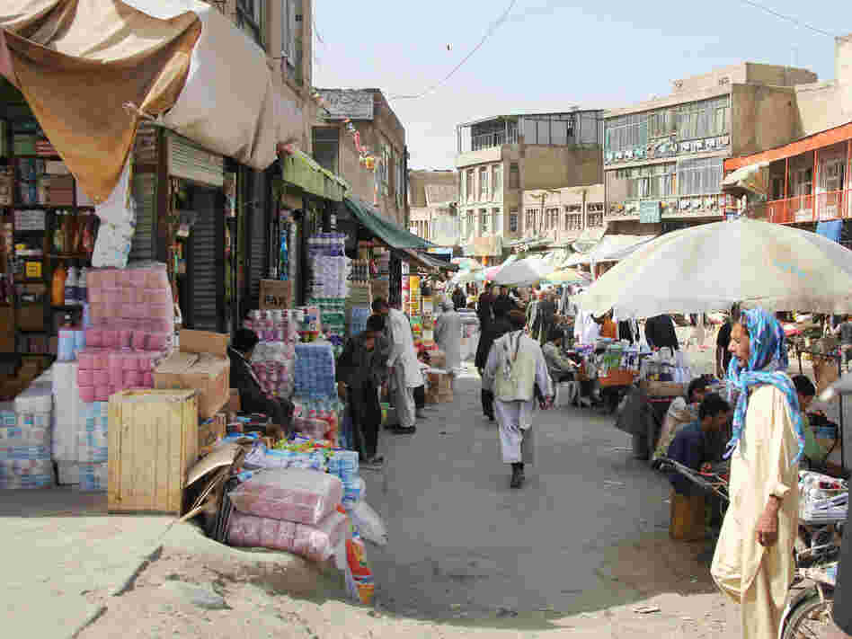 Afghanistan's economy still struggles, but years of Western assistance have helped keep markets well-stocked, like the Old City Bazaar in downtown Kabul.