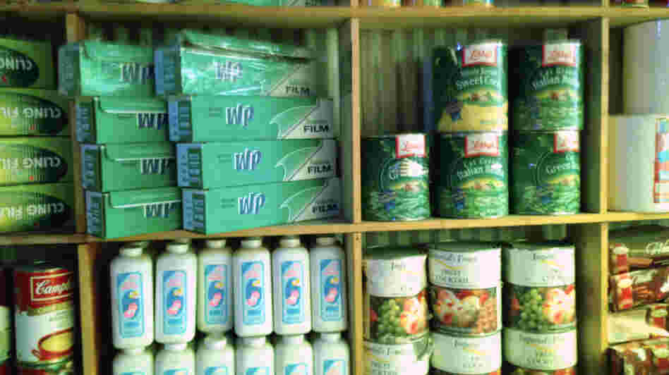 Many of the items in Kabul's Bush Bazaar are food and cleaning supplies that have presumably been stolen from NATO deliveries to Afghanistan.