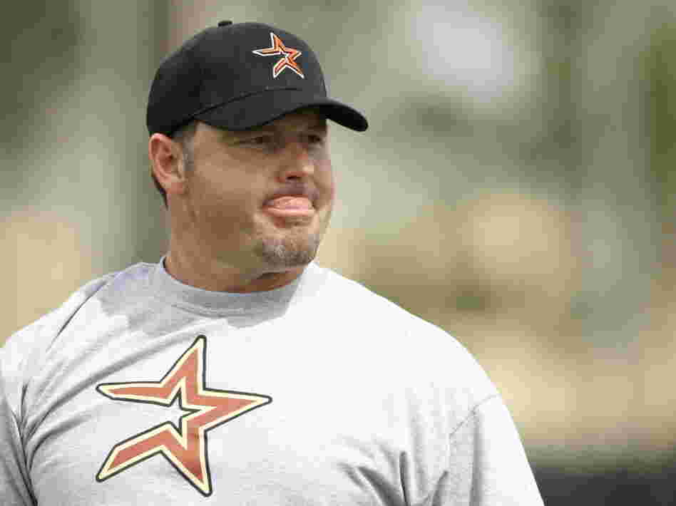 Roger Clemens in 2007, as he was throwing batting practice for the Houston Astros. Could he be back in an Astros' uniform next month?