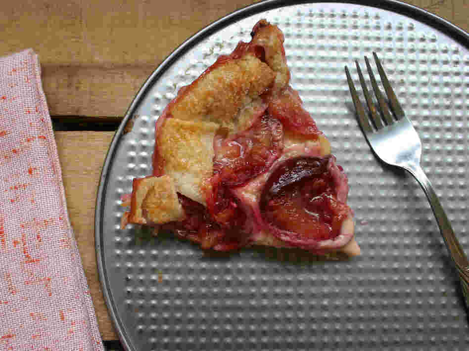 Plum And Orange Flower Custard Galette