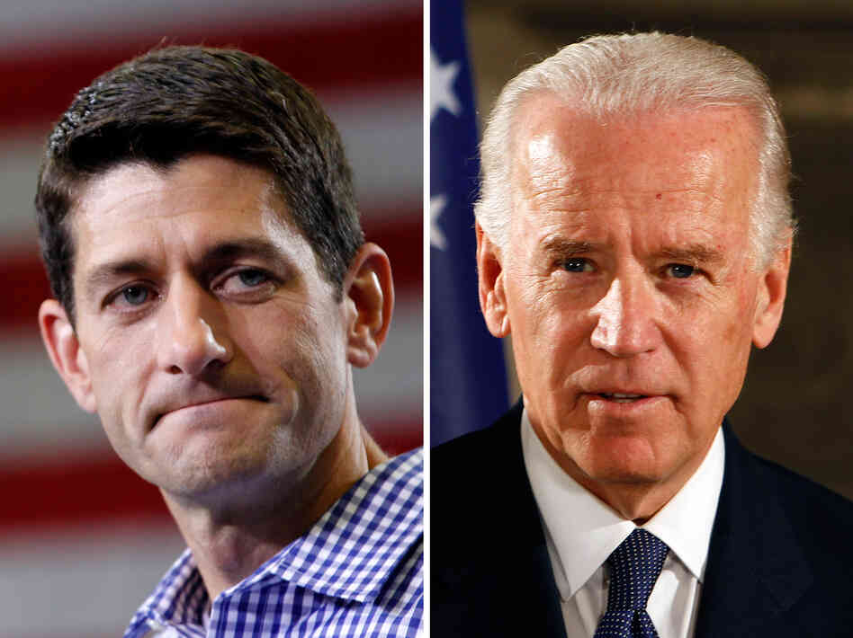 This composite image shows Republican vice presidential candidate Rep. Paul Ryan (left) and Vice President Biden. Both men are Catholic, but their worldviews are strikingly different.