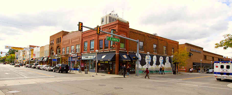 The Dangerous Streets Of ... Ann Arbor? Harry Dolan sets his David Loogan crime series in the university town of Ann Arbor, Mich., which is also home to Borders' flagship book store (right of mural), a now-empty writers landmark. The Dangerous Streets Of ... Ann Arbor? Harry Dolan sets his David Loogan crime series in the university town of Ann Arbor, Mich., which is also home to Borders' flagship book store (right of mural), a now-empty writers landmark.