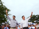 Paul Ryan and Mitt Romney campaign in Waukesha, Wis., on Aug. 12, the day after Romney made the Wisconsin congressman his vice presidential running mate. Paul Ryan and Mitt Romney campaign in Waukesha, Wis., on Aug. 12, the day after Romney made the Wisconsin congressman his vice presidential running mate.