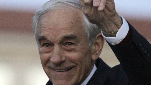 Rep. Ron Paul, R-Texas, after speaking in Berkeley, Calif., in April. (AP)