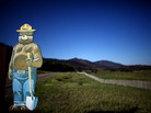 A Smokey the Bear fire prevention sign sits in Valles Caldera along Highway 4, which was one of the front lines in fighting the Las Conchas Fire in 2011. A Smokey the Bear fire prevention sign sits in Valles Caldera along Highway 4, which was one of the front lines in fighting the Las Conchas Fire in 2011.