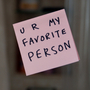 Love notes stuck on a mirror.