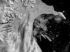 The Larsen B ice shelf, a large floating ice mass on the eastern side of the Antarctic Peninsula, shattered and separated from the continent 10 years ago. A NASA satellite captured the event in this image from Feb. 23, 2002. The 650 foot-thick, 1,250-square-mile ice shelf had existed since the last ice age. The Larsen B ice shelf, a large floating ice mass on the eastern side of the Antarctic Peninsula, shattered and separated from the continent 10 years ago. A NASA satellite captured the event in this image from Feb. 23, 2002. The 650 foot-thick, 1,250-square-mile ice shelf had existed since the last ice age.