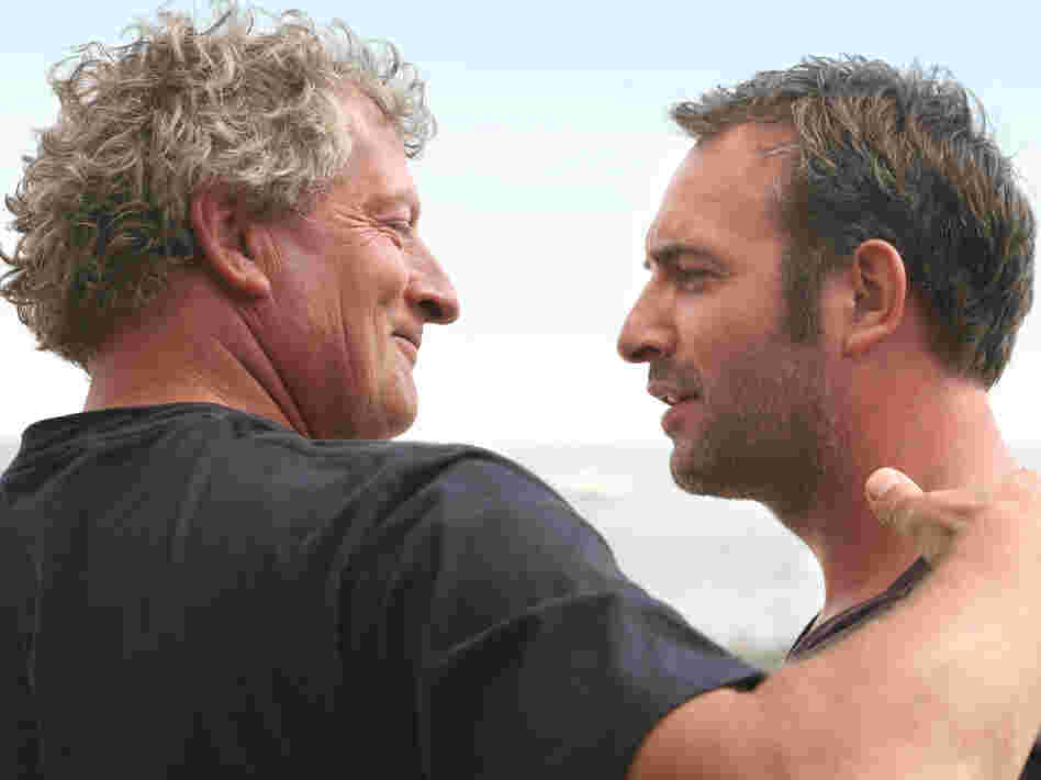 Joel Dupuch, an oysterman who plays a version of himself, communes with Ludo (Jean Dujardin).