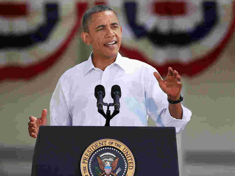 President Obama is on record as opposing superPACs for normalizing gigantic donations, but his campaign has hesitantly decided to accept donations from such groups. He is shown above speaking during a campaign stop in Oskaloosa, Iowa, last week.