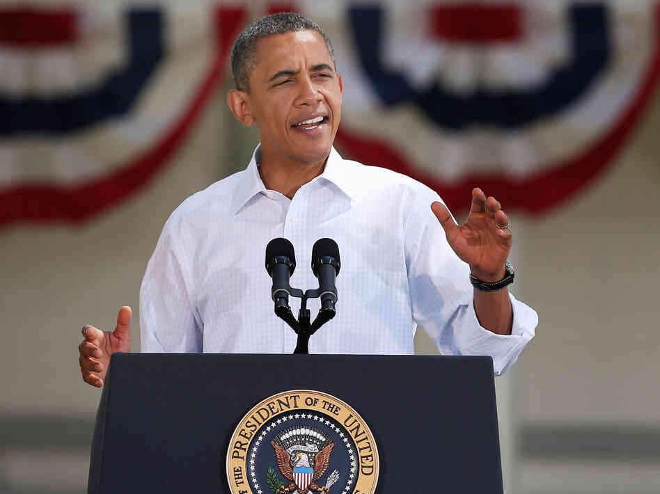President Obama is on record as opposing superPACs for normalizing gigantic donations, but his campaign has hesitantly decided to accept donations from such groups. He is shown above speaking during a campaign stop in Oskaloosa, Iowa, last week.