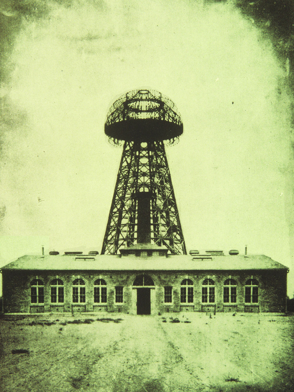 Tesla's Wardenclyffe lab building, seen in 1904. Tesla wanted to deliver free, wireless power to everyone in the world.