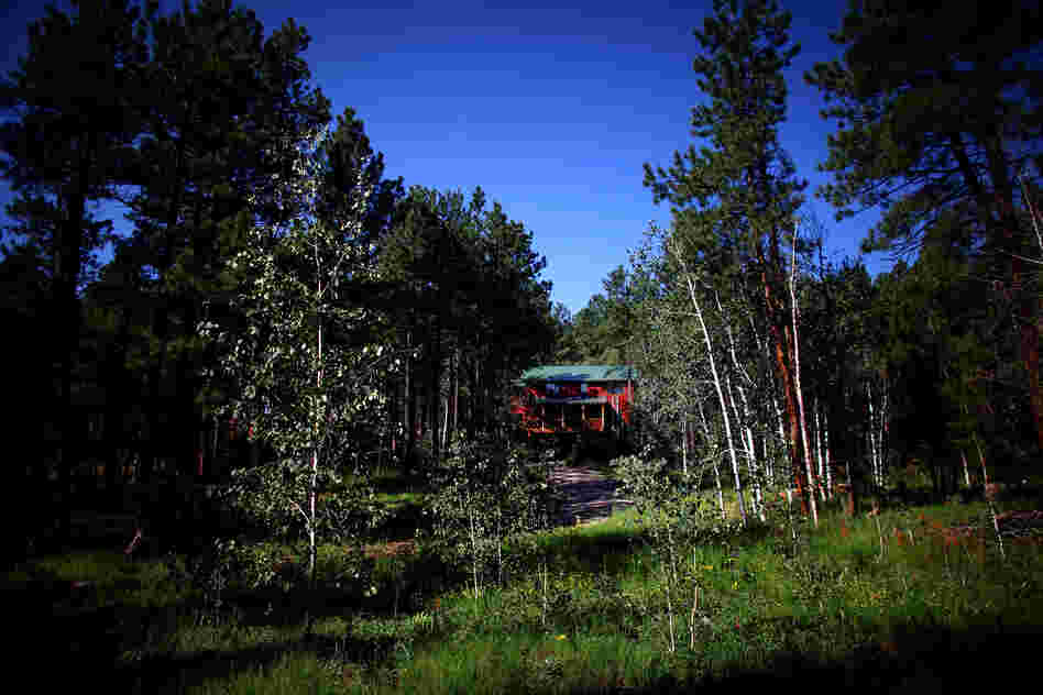 A view of a private home in the Jemez Mountains.  