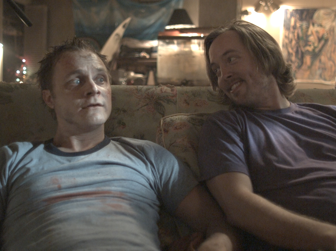 When Bart (Anders) returns from the dead, before discovering his appetite for flesh, he goes to stoner friend Joey (Chris Wylde).