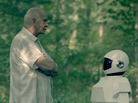 Frank (Frank Langella) develops a strong bond with his new caretaker robot (voiced by Peter Sarsgaard), whom he teaches to pick locks. Frank (Frank Langella) develops a strong bond with his new caretaker robot (voiced by Peter Sarsgaard), whom he teaches to pick locks.