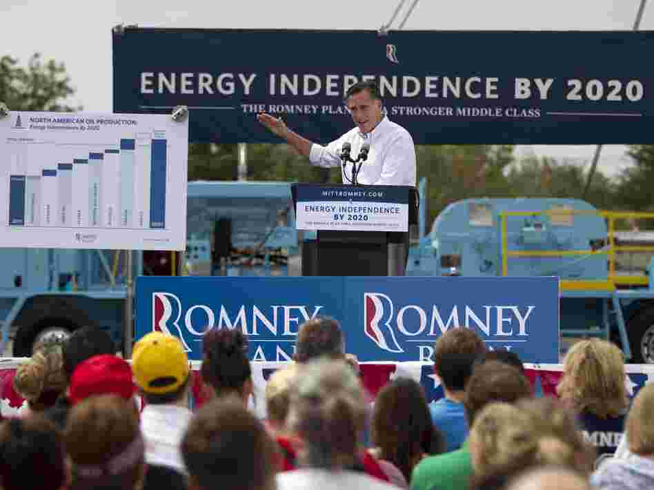 In unveiling his energy policy during a campaign event on Thursday, Mitt Romney says he wants to set a goal of North American energy independence by 2020.