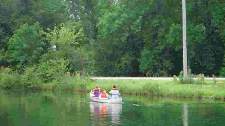 Canoeing at Camp Catch-Up.